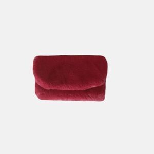Windsor Burgundy Faux Furry Versatile Clutch